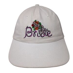Bride Slideback Hat White One Size Adjustable Embroidered Headshots KC Caps